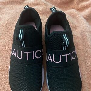 Nautica Kids Black and Pink Slip-On Shoes